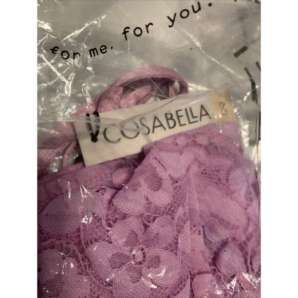 Cosabella New Magnolia Longline Underwire Lace Pink Bustier Top Tank 32 C - Picture 6 of 7